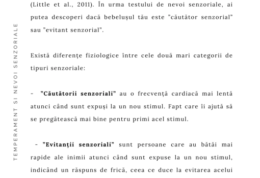 Temperament și nevoi senzoriale